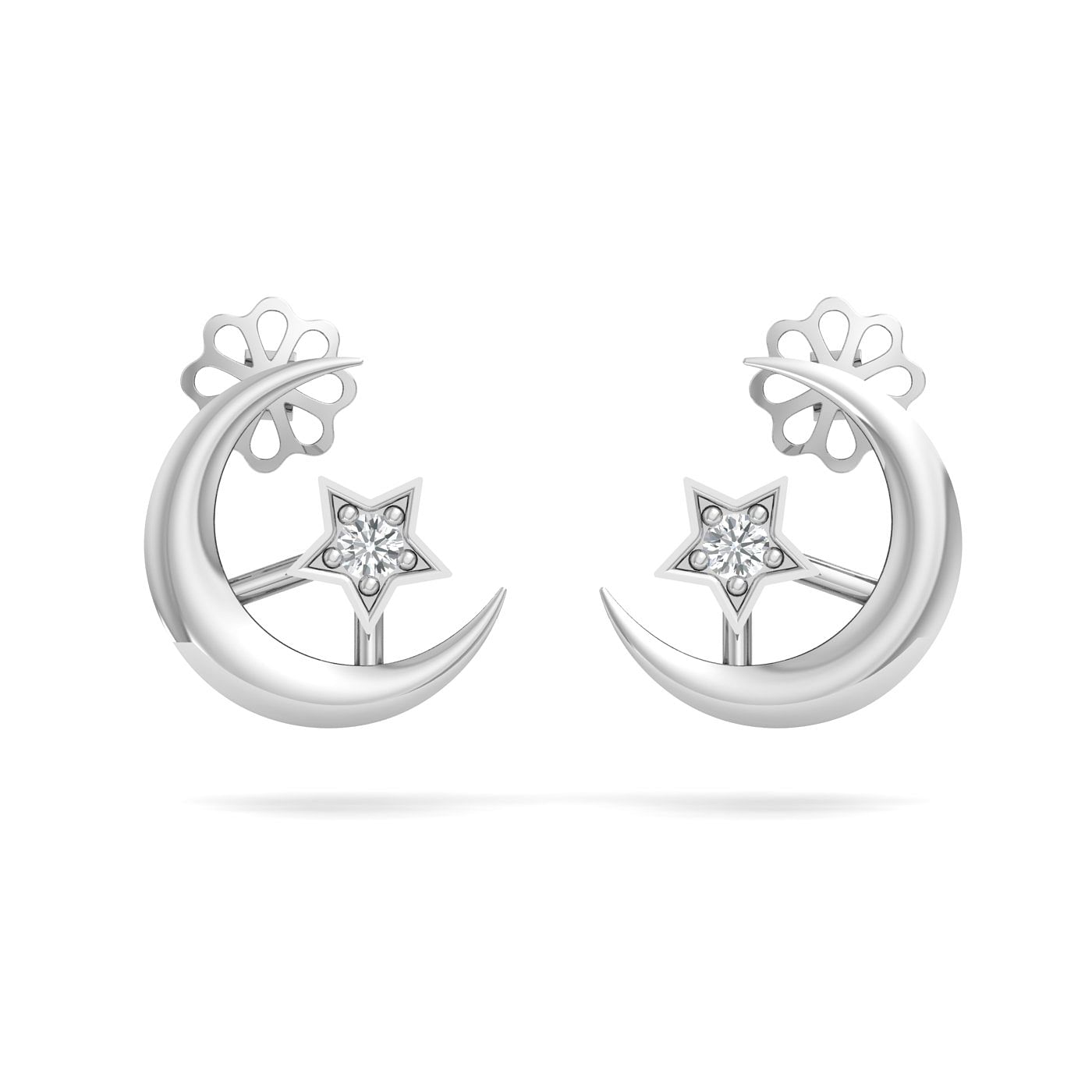 White gold Neoma Diamond Stud Earrings