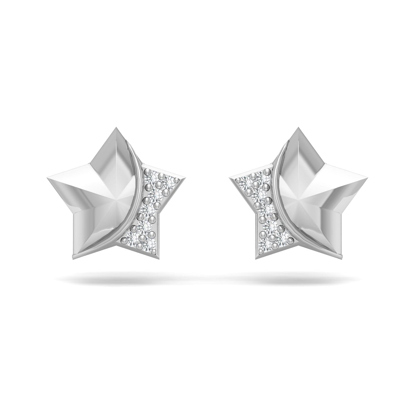 White gold Twinkle Diamond Stud Earrings