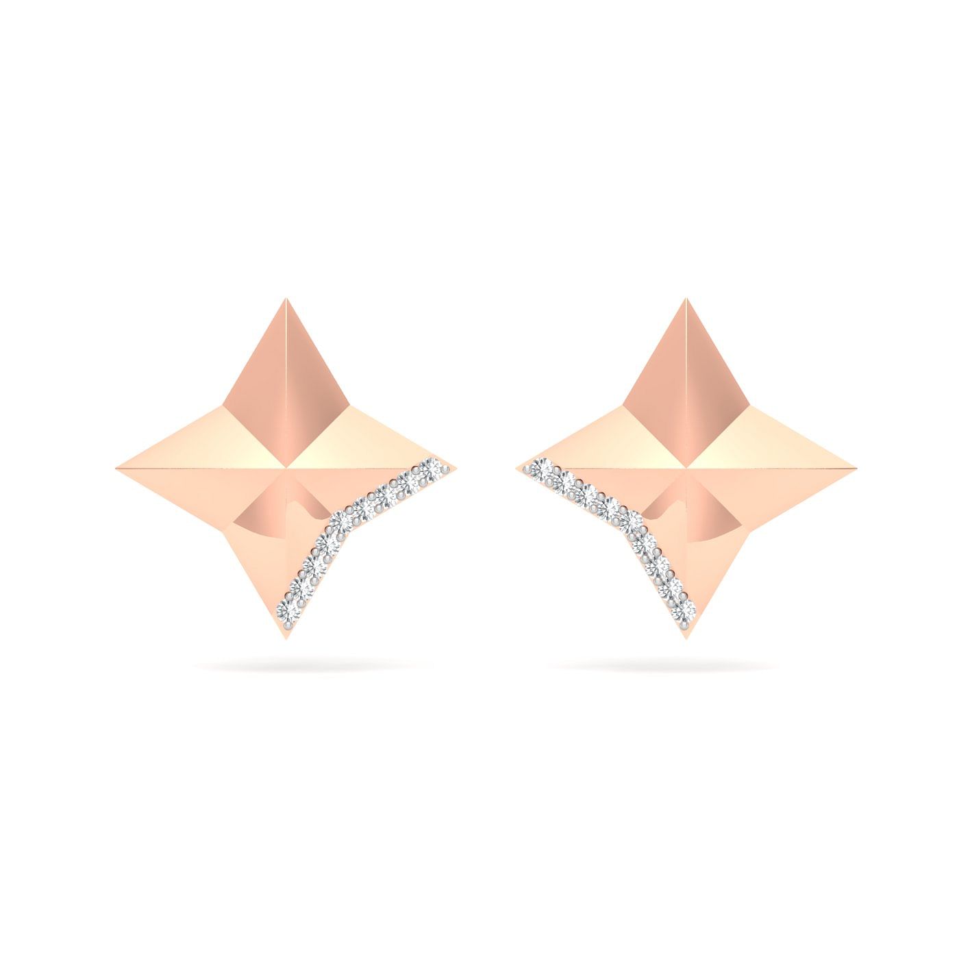 Rose gold Latest Design Diamond Studs Earring