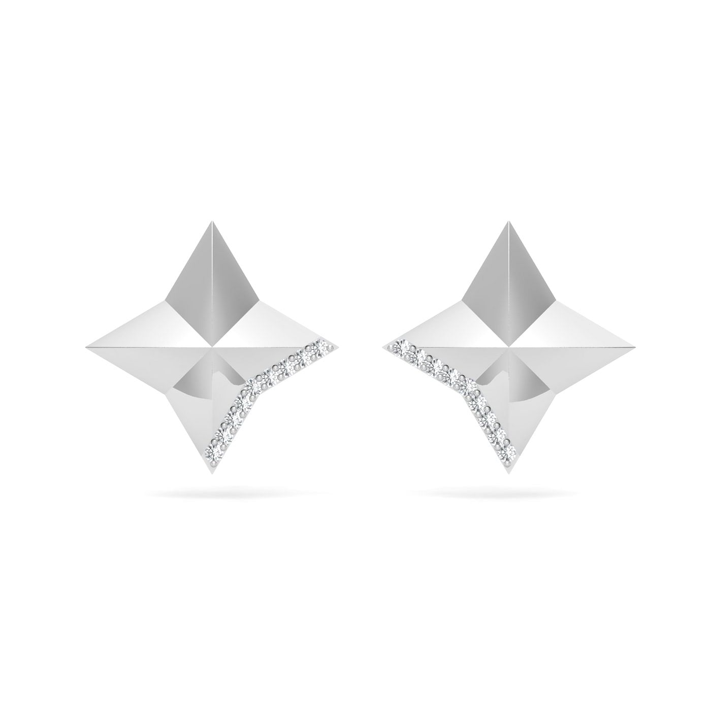 White gold Latest Design Diamond Studs Earring