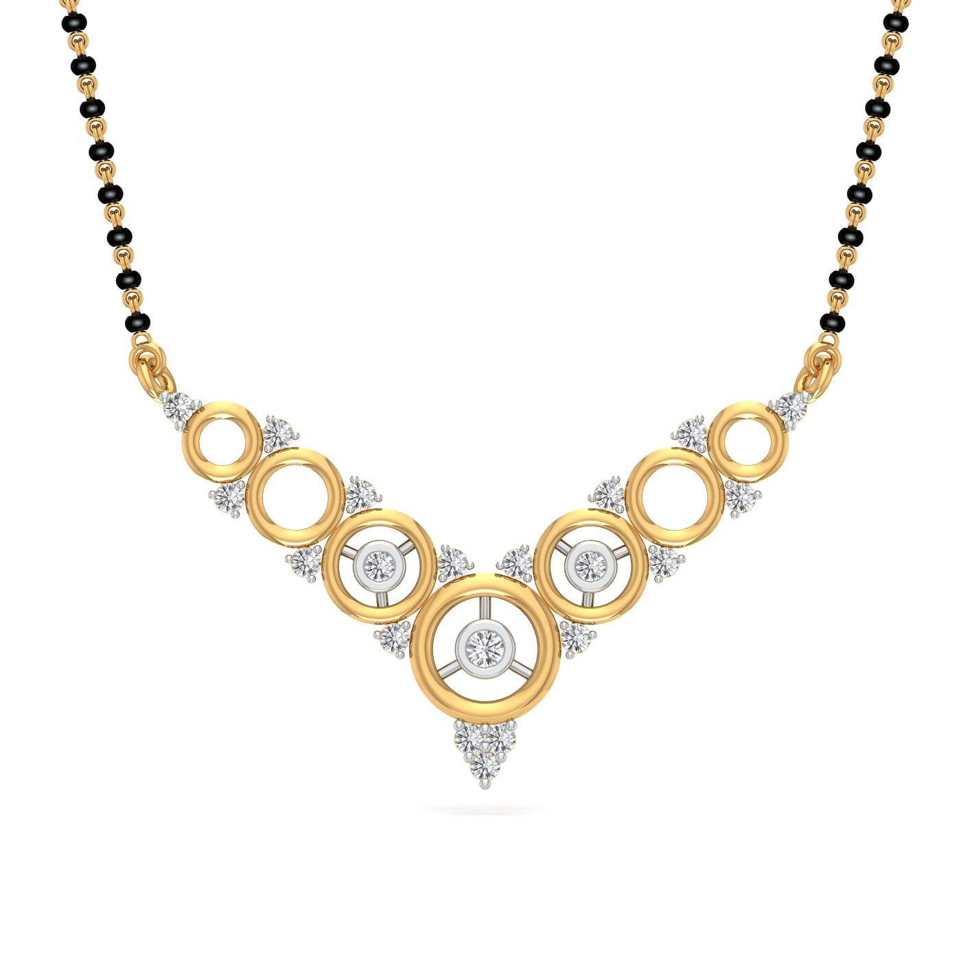 yellow gold indian wedding necklace mangalsutra for women