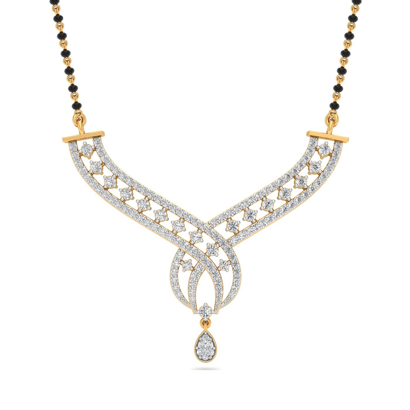 yellow gold simple mangalsutra designs for daily wear