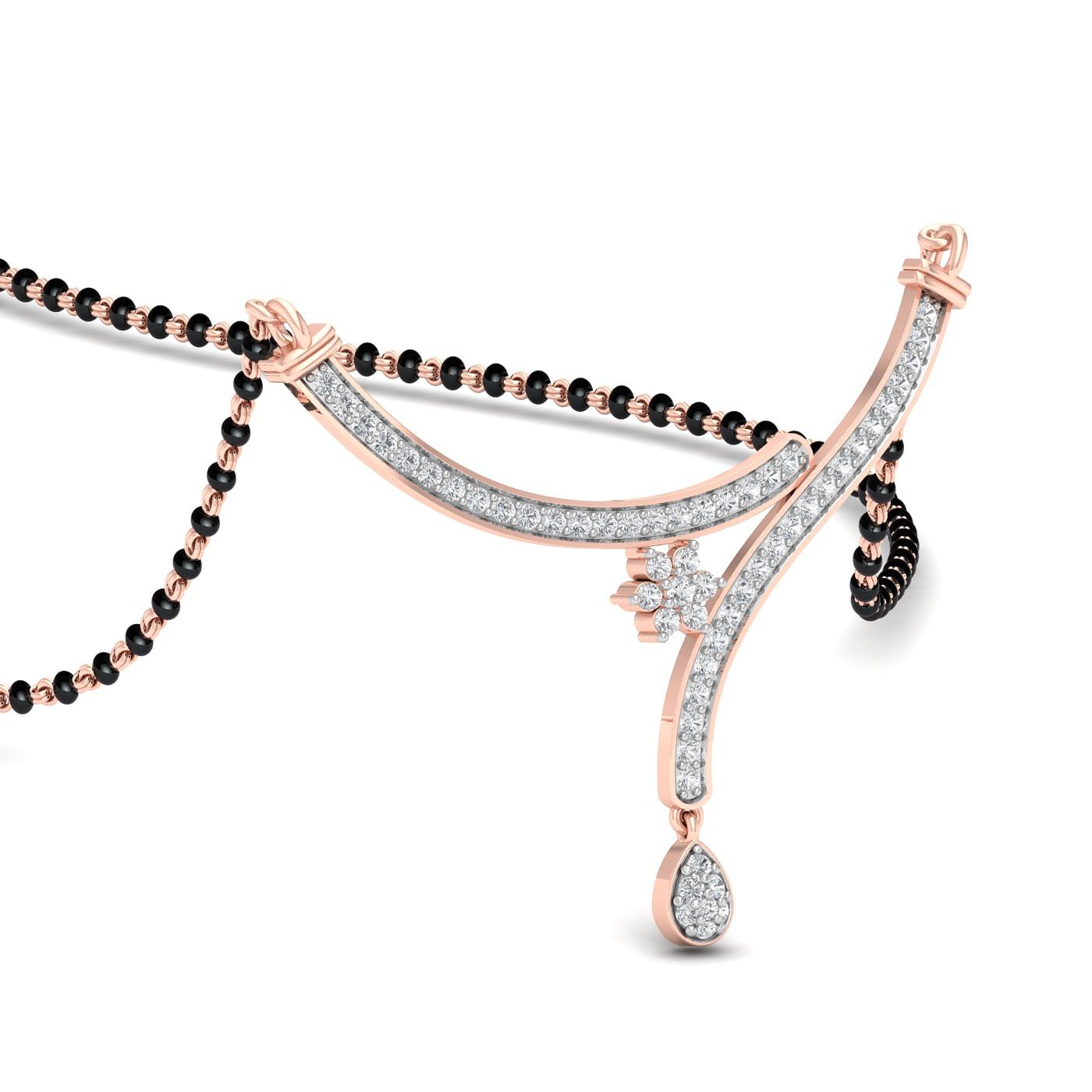 rose gold lightweight mangalsutra for ladies