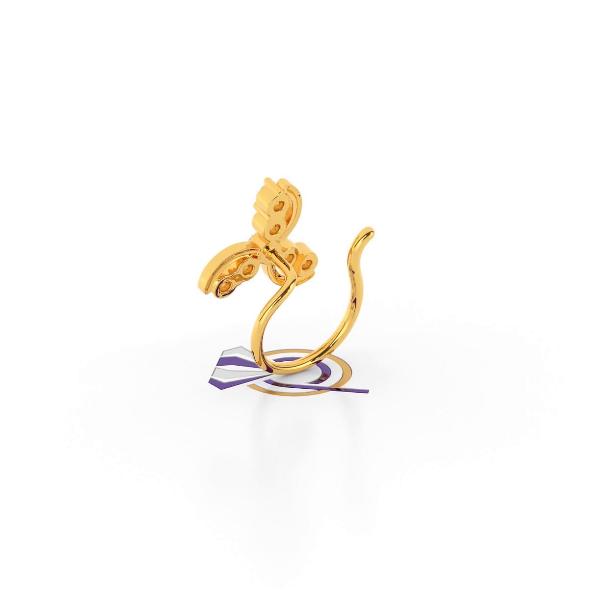 Yellow gold Janki Diamond Nosepin design price
