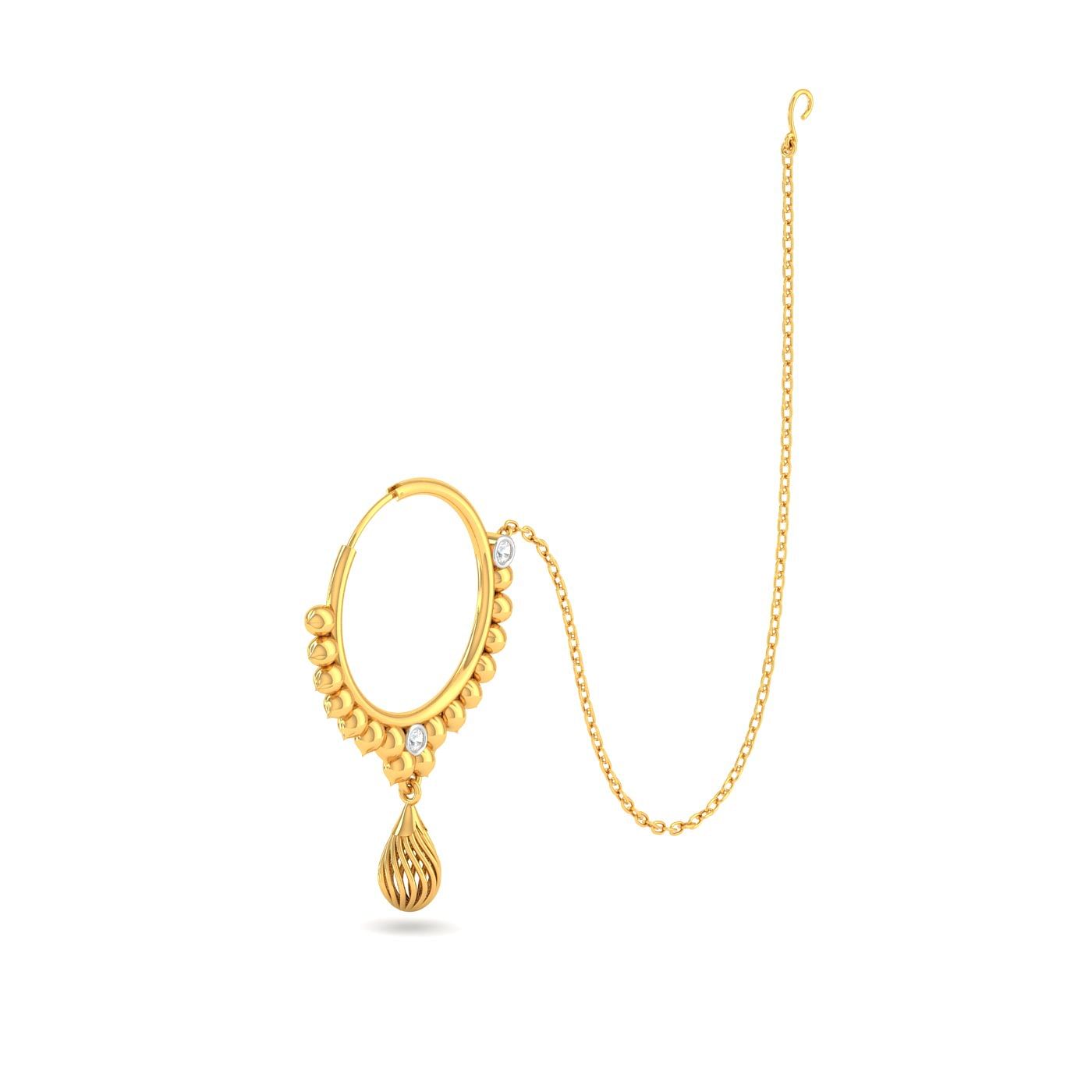 Tanusree Gold Nose Rings With yellow gold