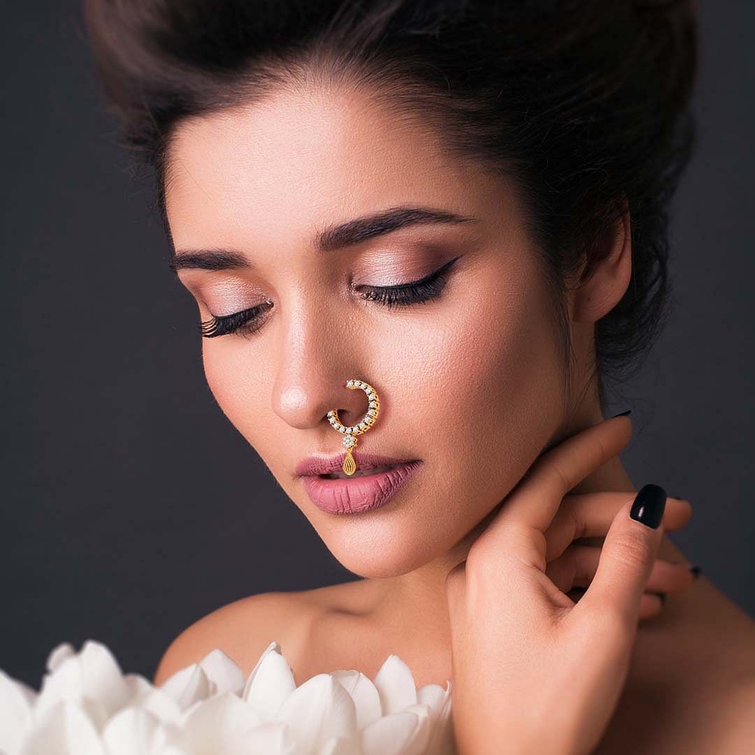 Jahnavi Traditional Nose Pin For Women