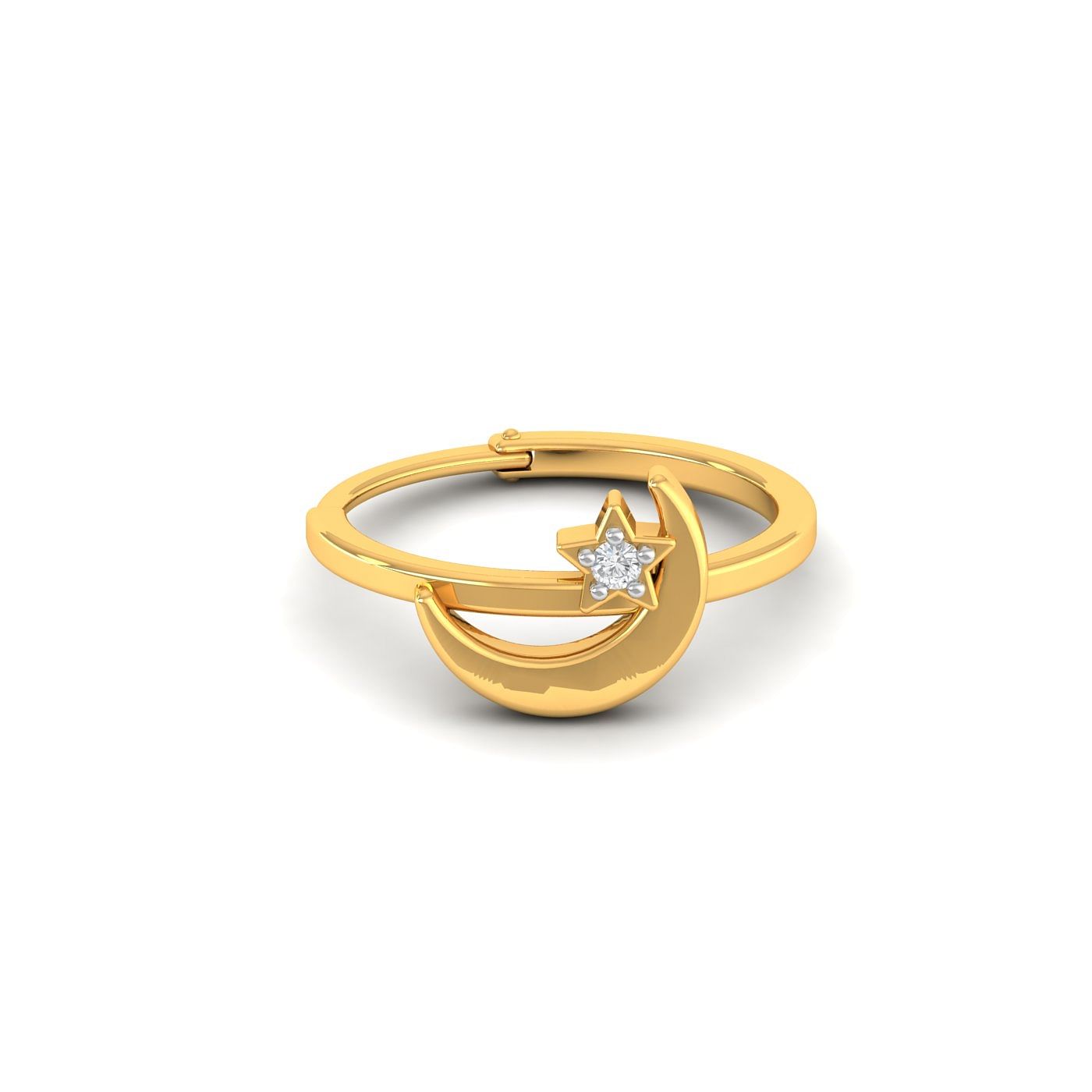 Callisto Diamond Nose Ring With Yellow Gold