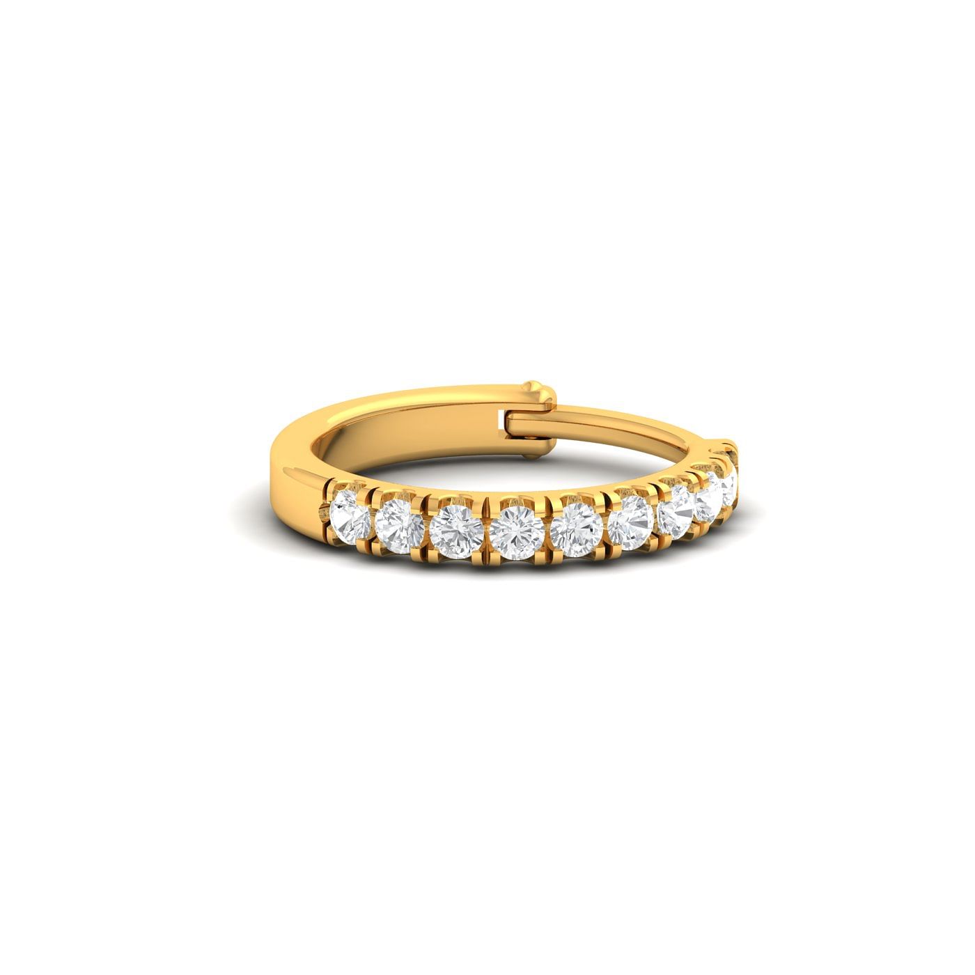 Addison Diamond Nose Ring With Yellow Gold