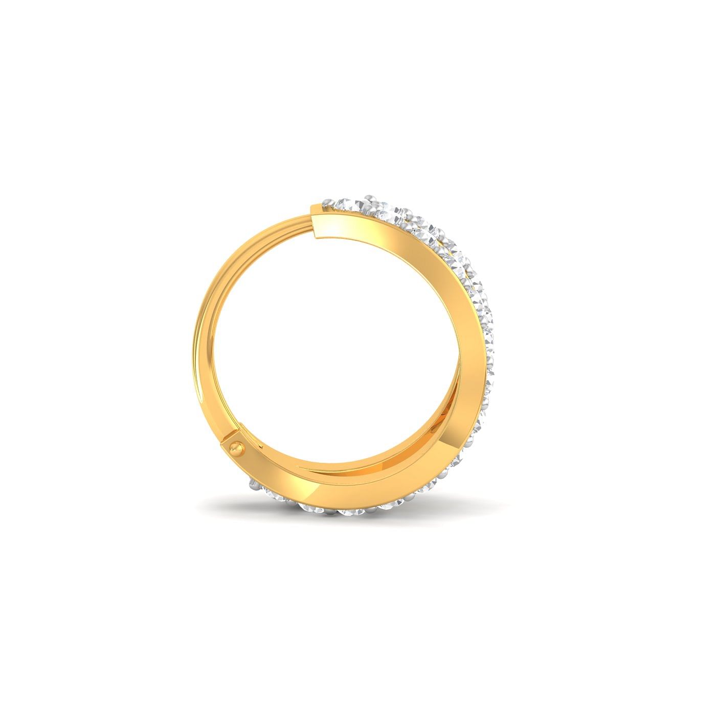 Double Linear Diamond Nose Ring For Women