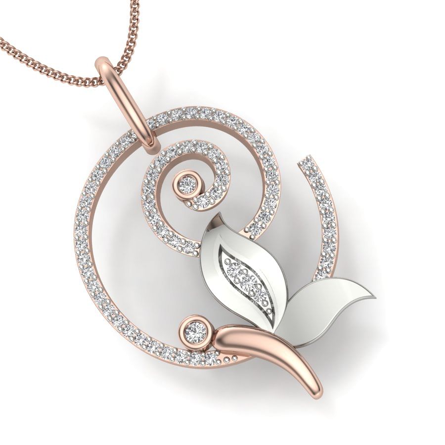 Cheerful Butterfly Diamond Pendant | rose gold diamond butterfly pendant
