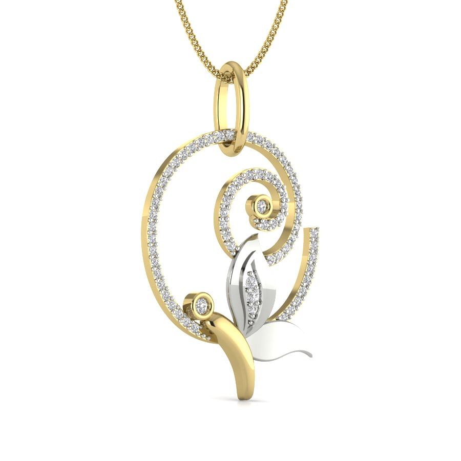 Cheerful Butterfly Diamond Pendant | yellow gold diamond butterfly pendant