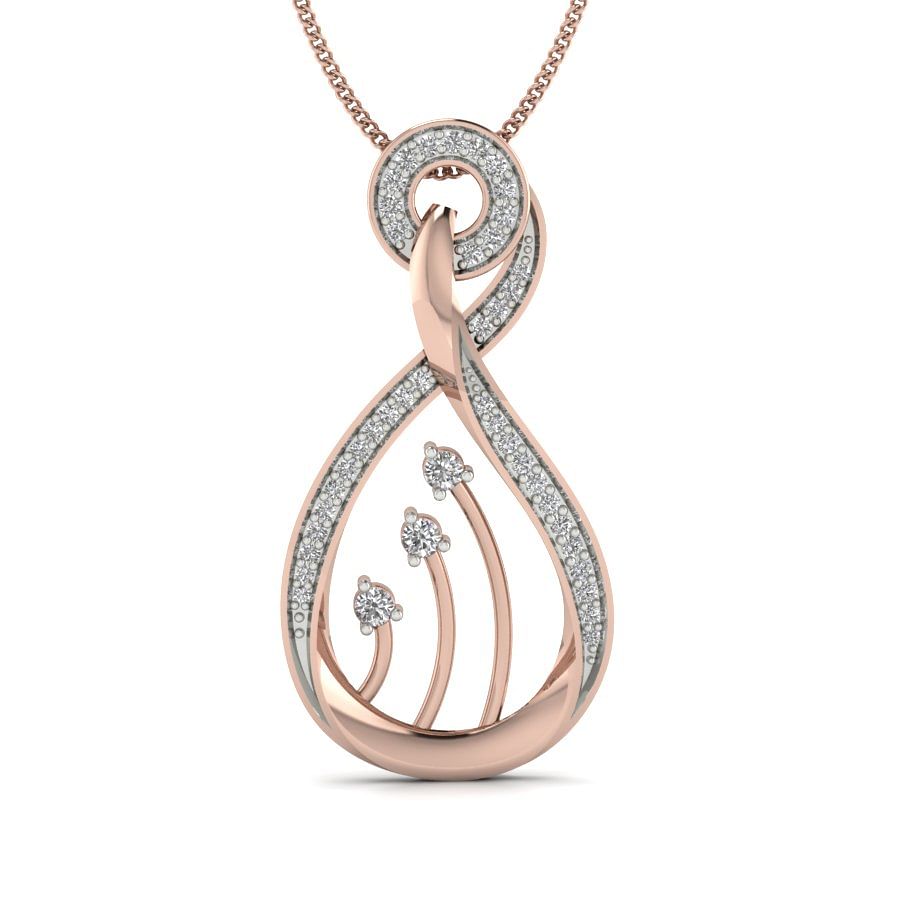 Truly Elegant Diamond Pendant | oval shaped diamond pendant necklace in rose gold