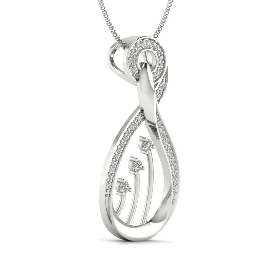 Truly Elegant Diamond Pendant | oval shaped diamond pendant necklace in white gold