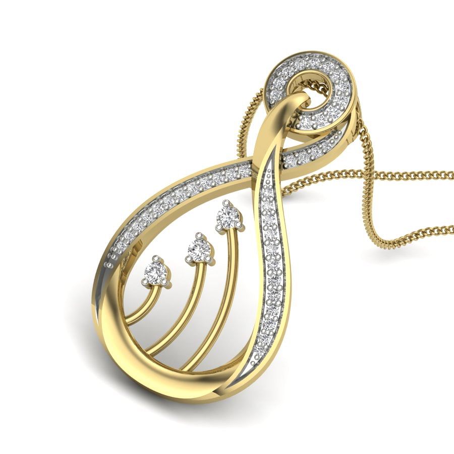 Truly Elegant Diamond Pendant | oval shaped diamond pendant necklace in yellow gold
