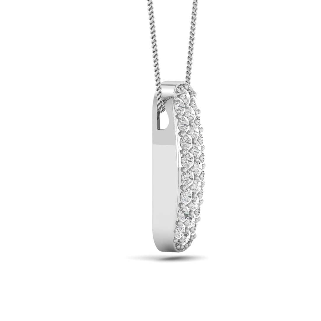 Office wear bhavna diamond pendant for women in white gold
