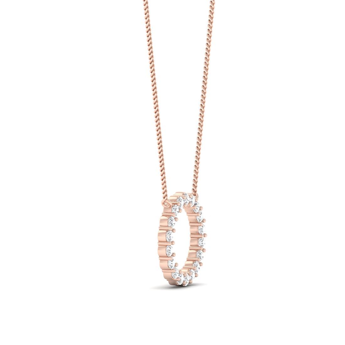 glorious diamond pendant with rose gold for gift