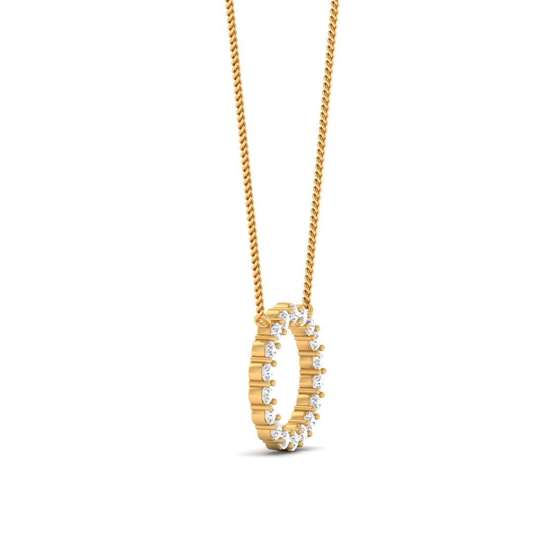 glorious diamond pendant with yellow gold for gift