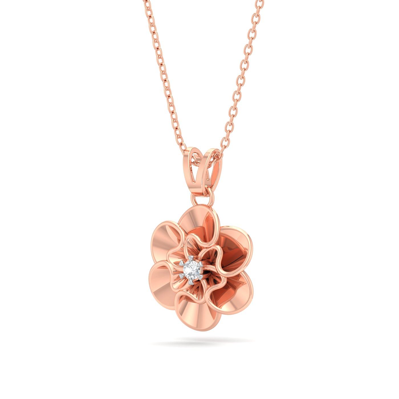 Rose gold Marigold Fleur Diamond Pendant