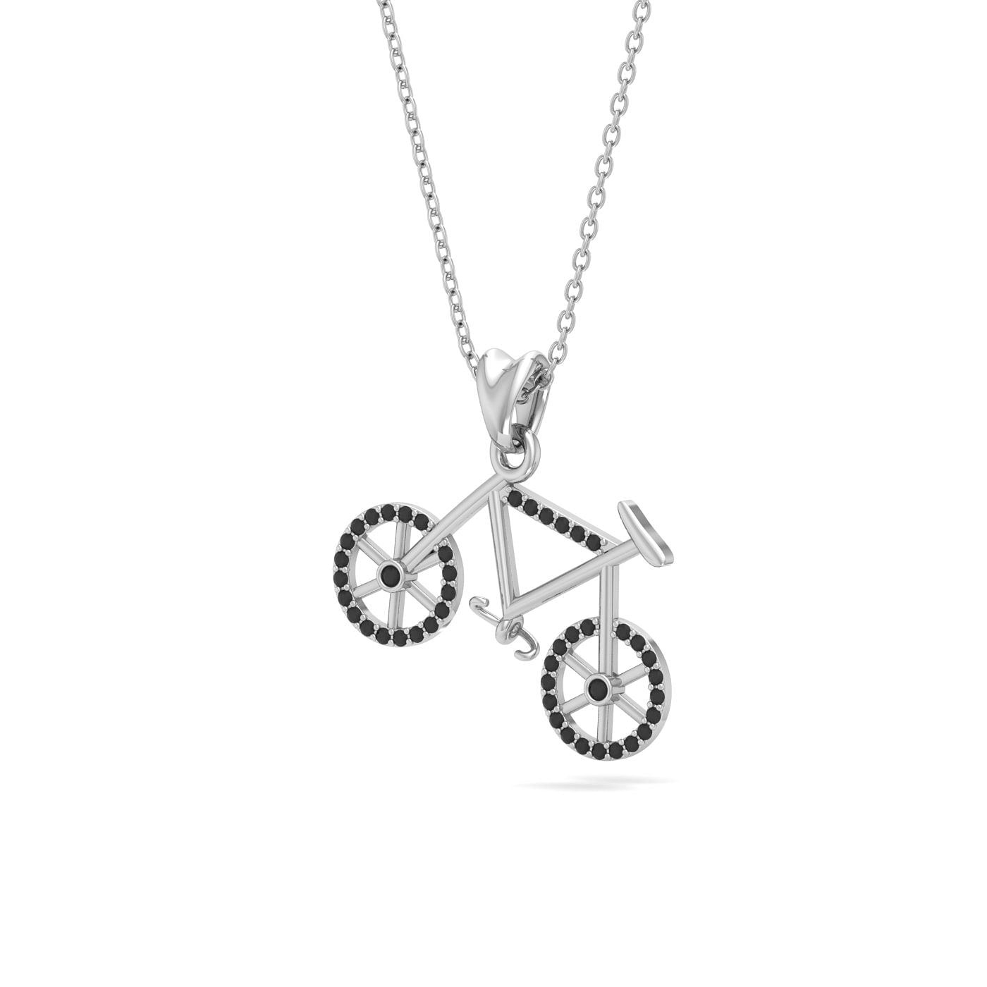 White gold Kids Cycle Diamond Pendant