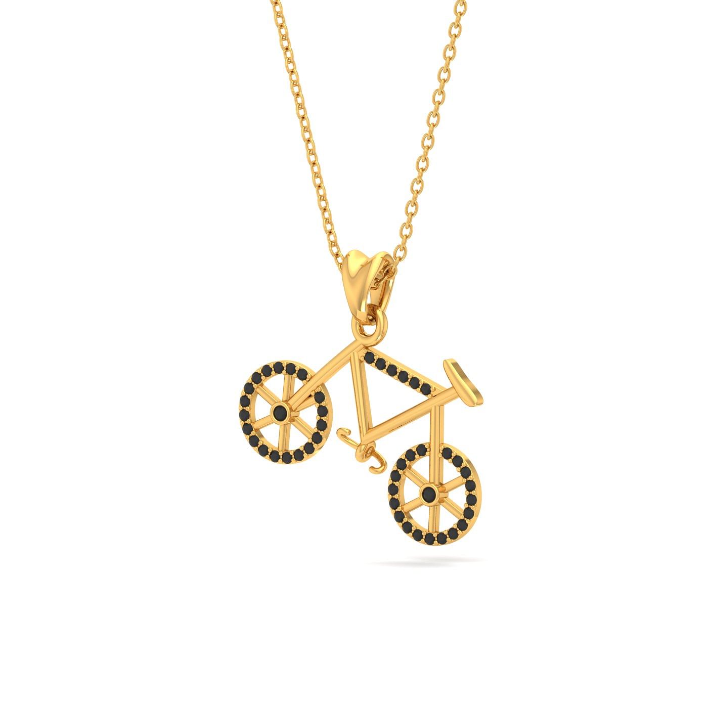 Yellow gold Kids Cycle Diamond Pendant