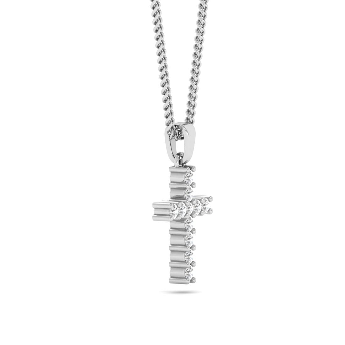 Rosaile Diamond Pendant With White Gold