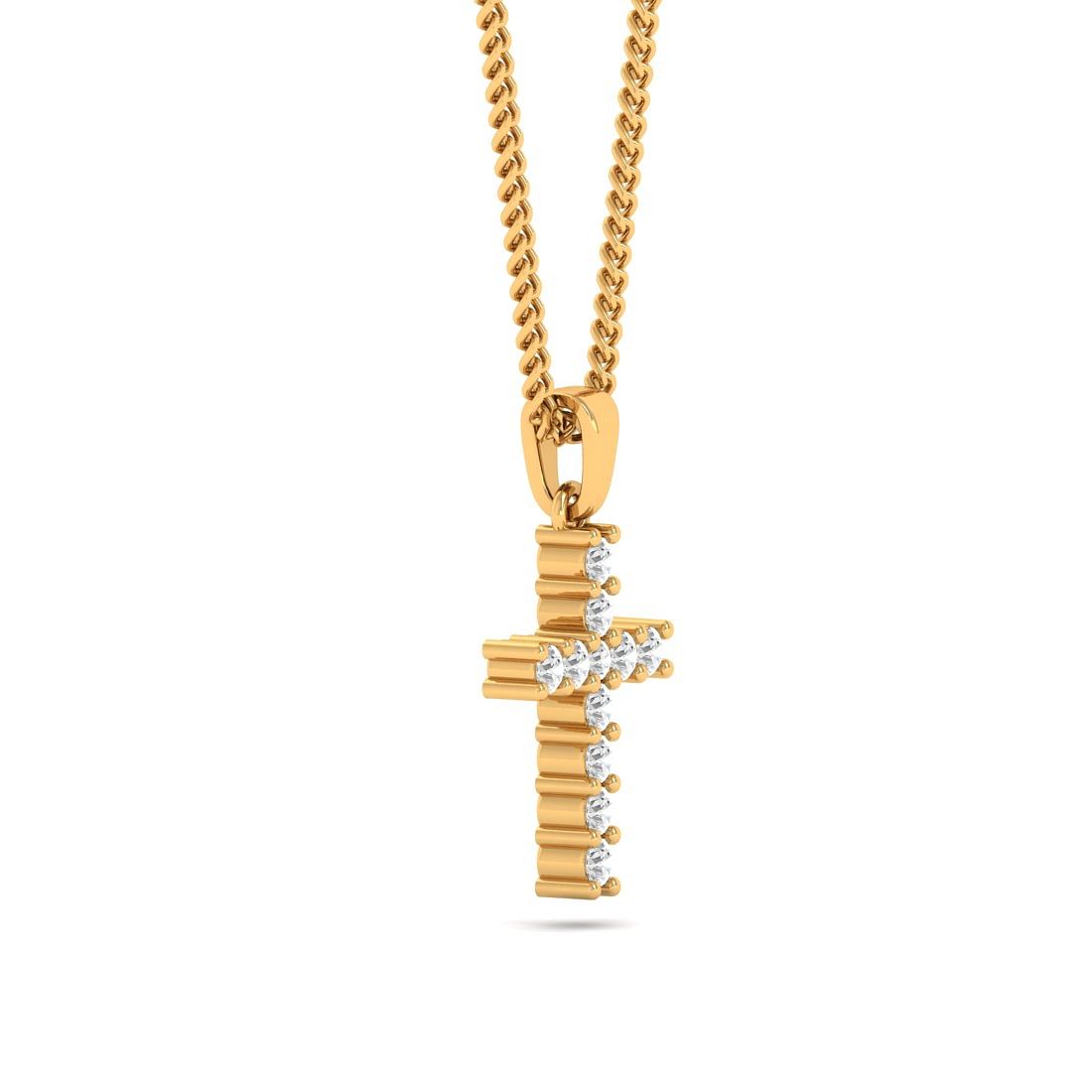 Rosaile Diamond Pendant With Yellow Gold