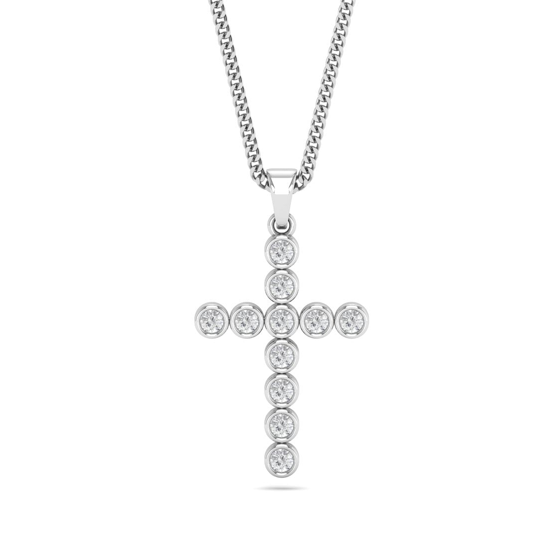 white gold cross diamond pendant for men and women