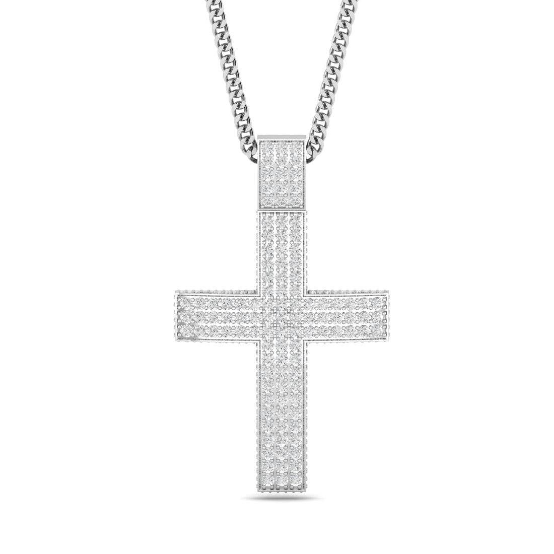 norah white gold cross diamond pendant