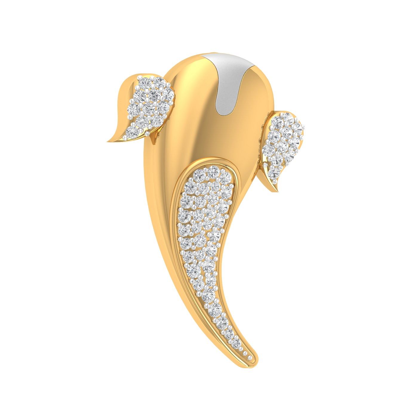 18k yellow gold Vinayaga Diamond Pendant