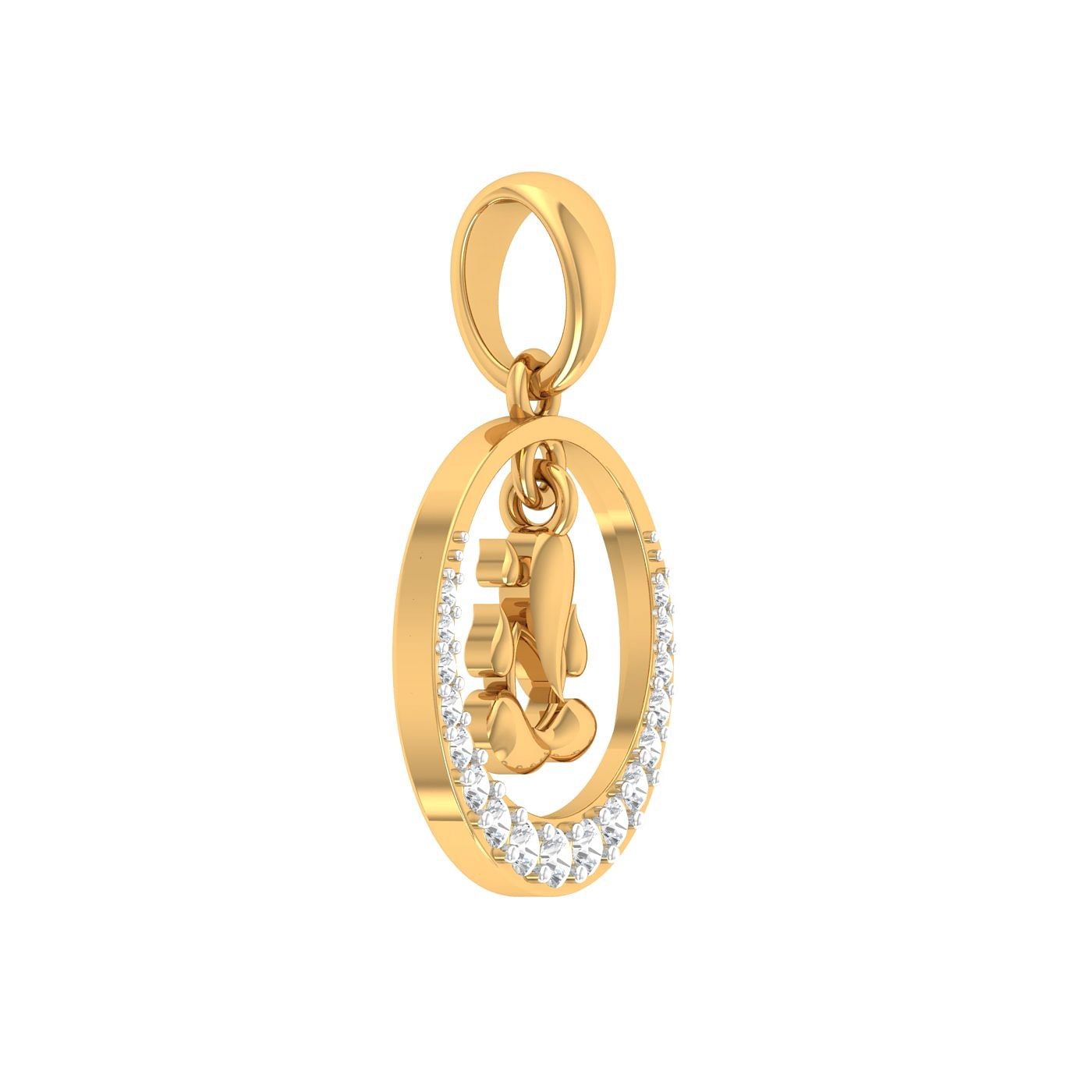 vignesh yellow gold diamond pendant