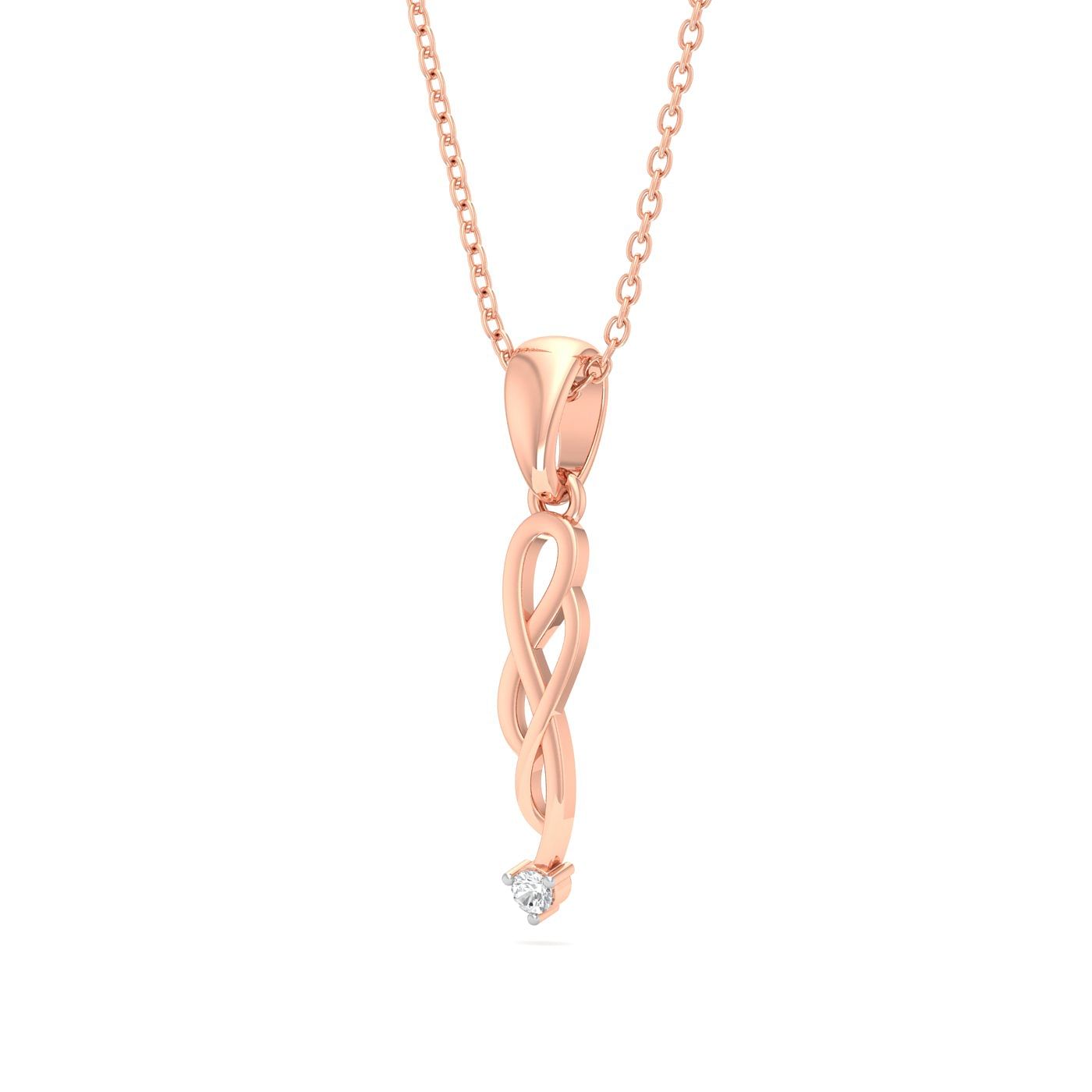 Rose gold Kylie Diamond Pendant