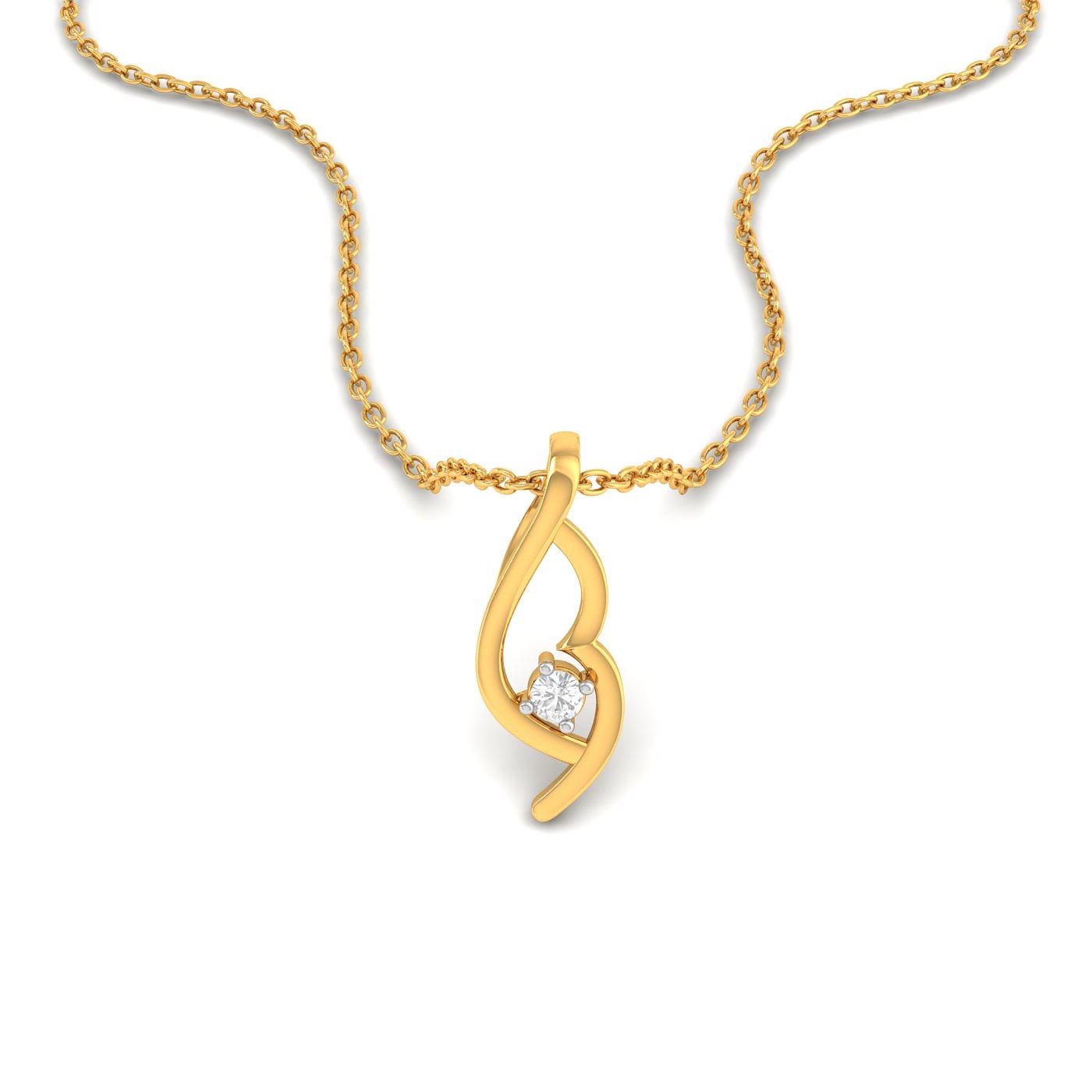 Yellow gold Labios Diamond Pendant