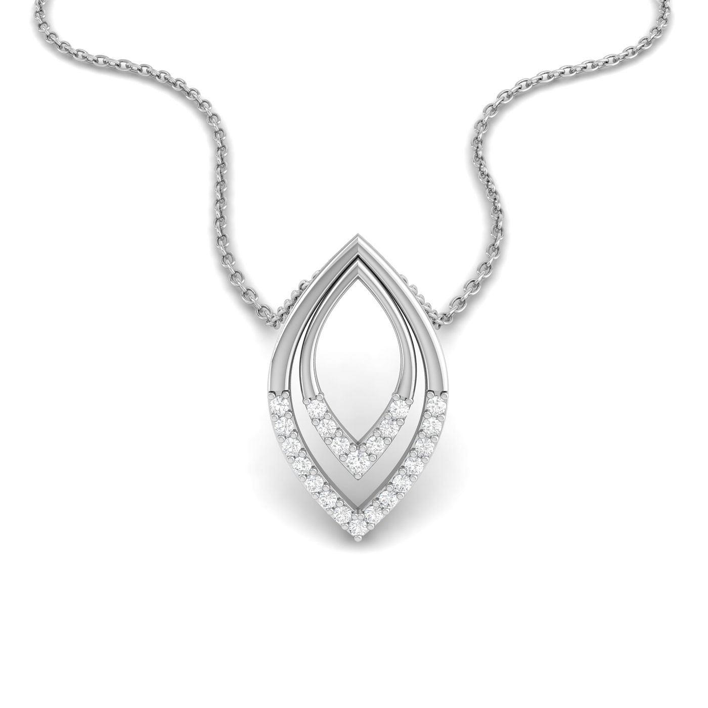 White Gold Parker Diamond Pendant