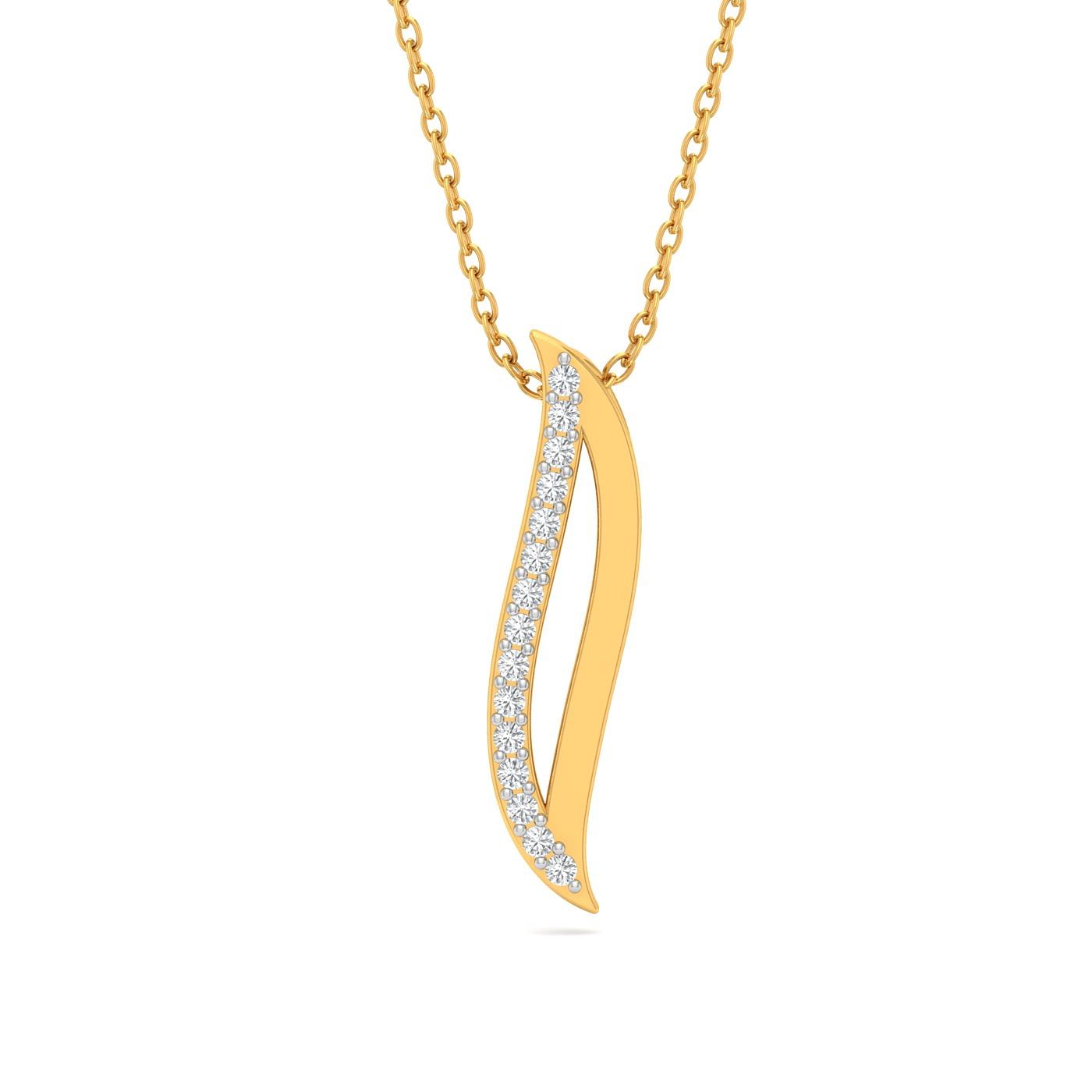 Yellow gold Juniper Diamond Pendant