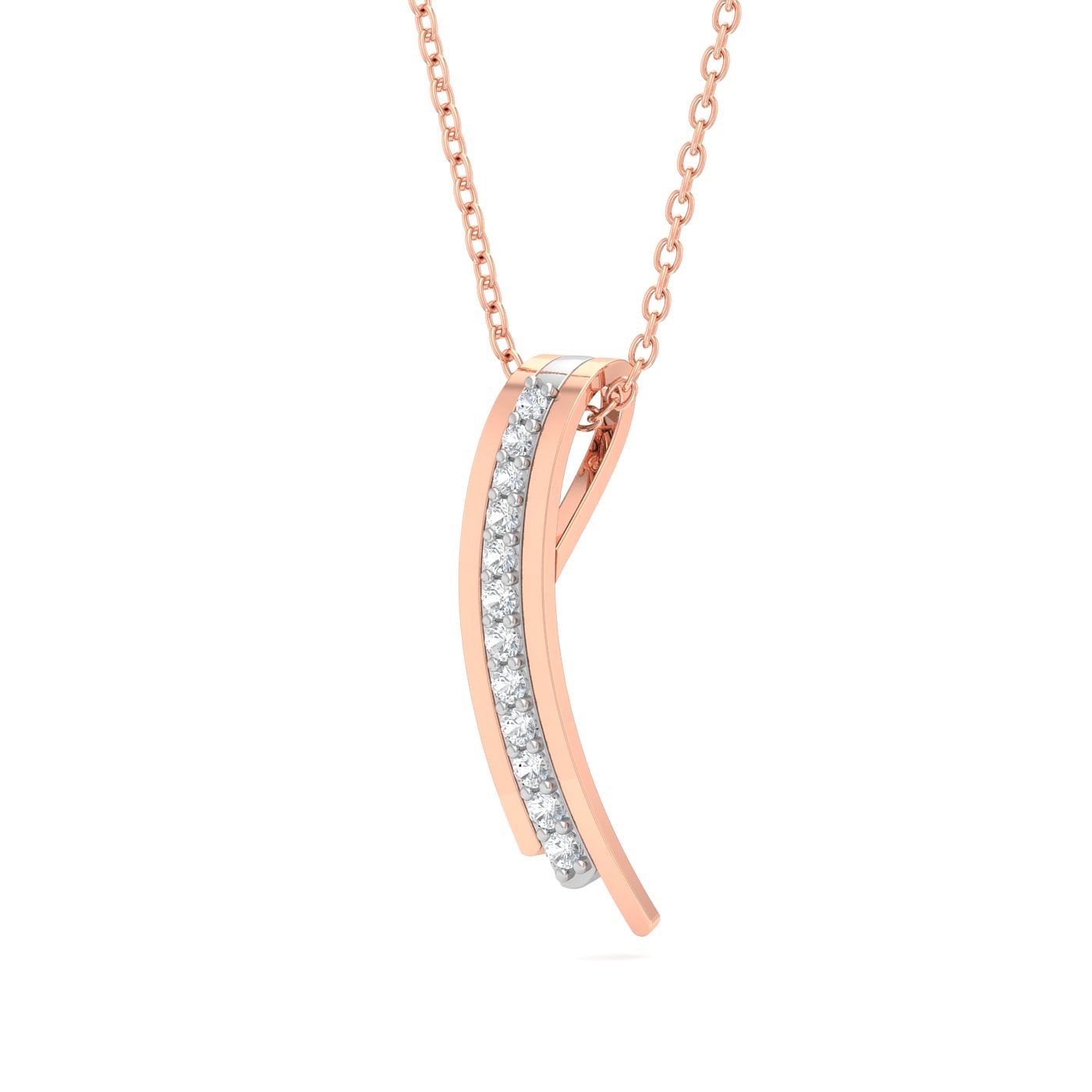 Rose gold Zara Diamond Pendant