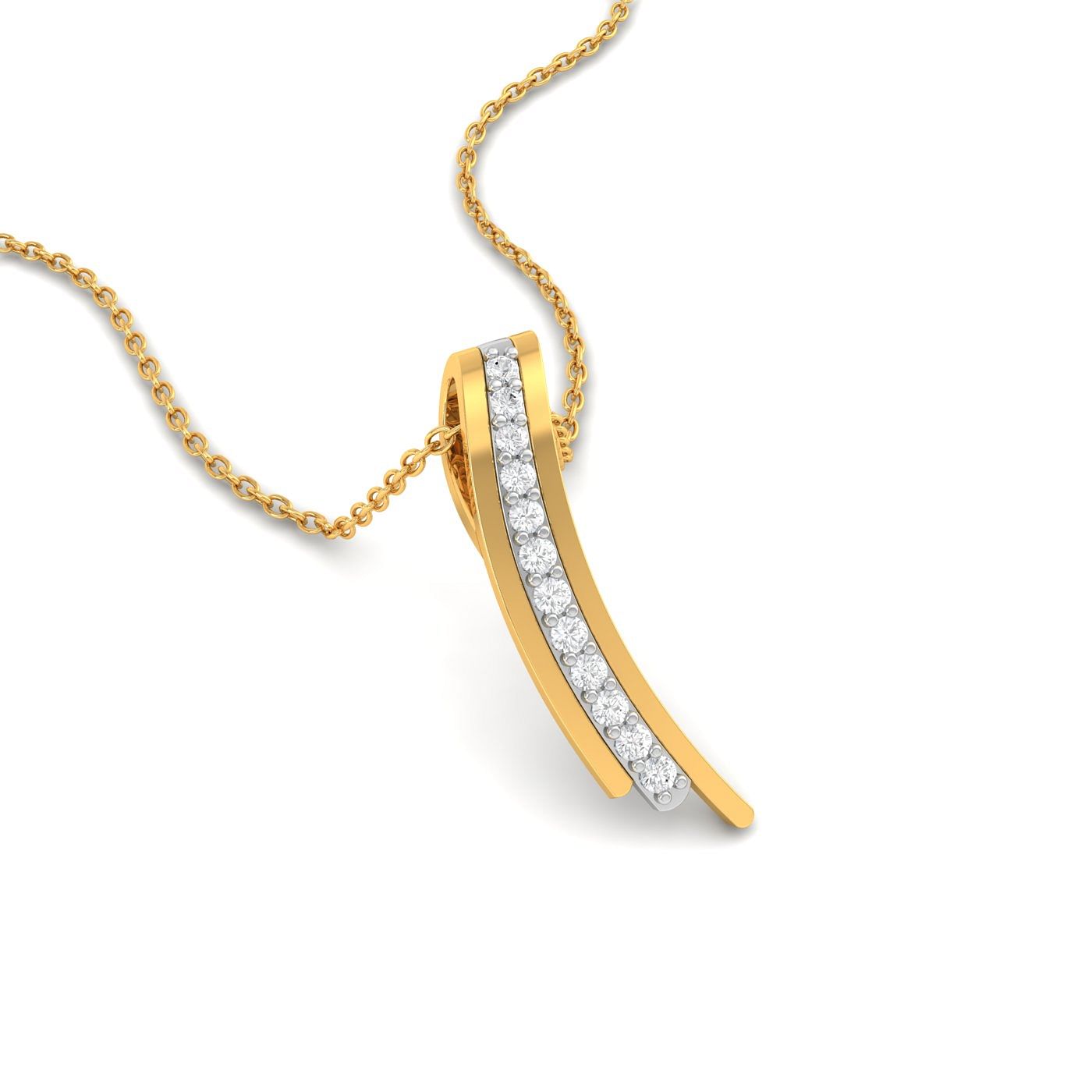 Yellow gold Zara Diamond Pendant