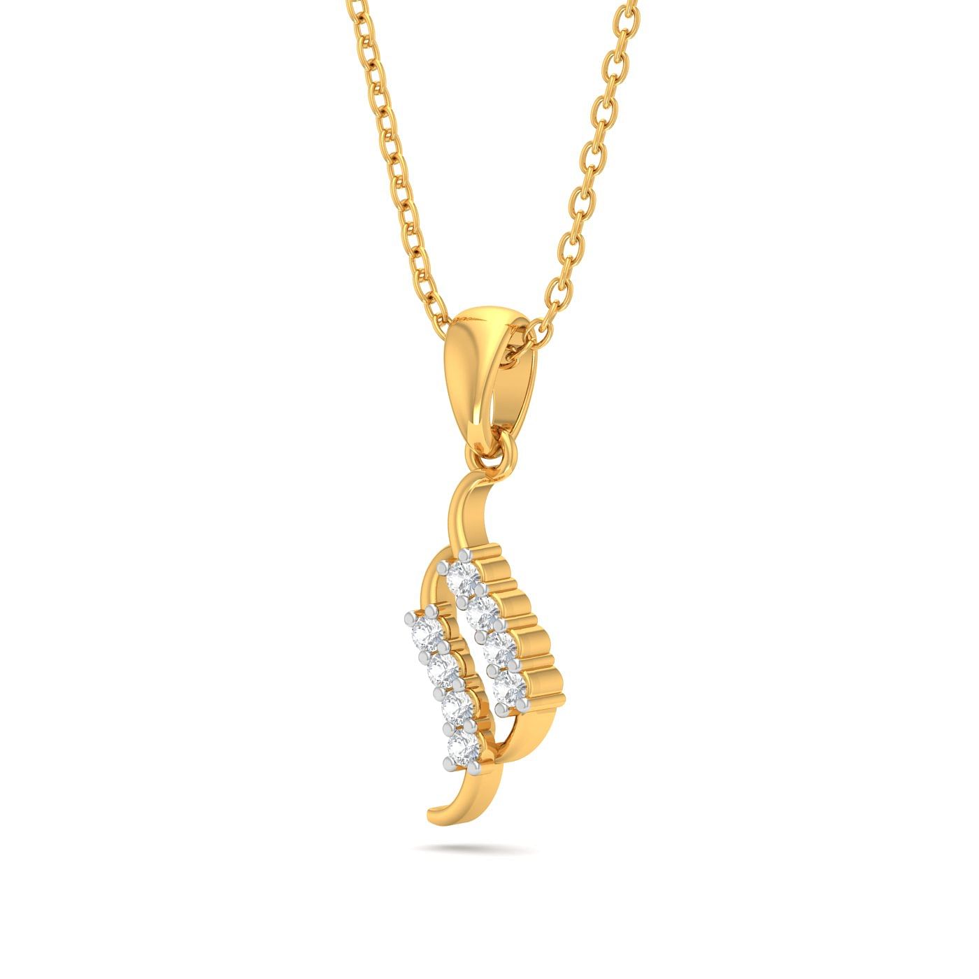 Yellow gold Zarna Diamond Pendant
