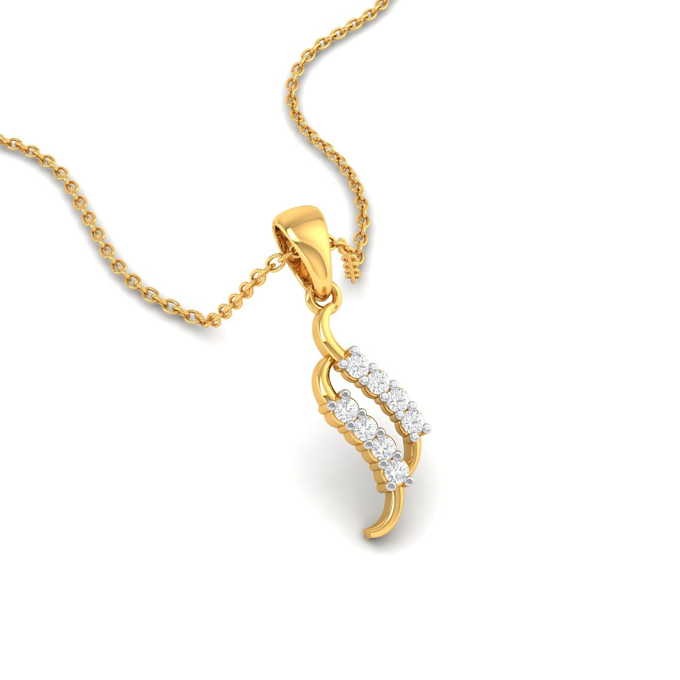 Yellow gold Zarna Diamond Pendant