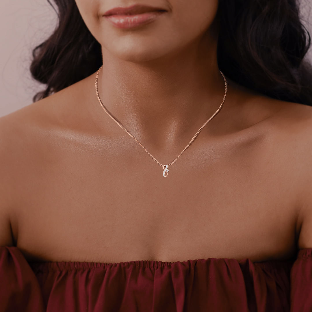 Rose gold Infinity Diamond Luxury Pendant