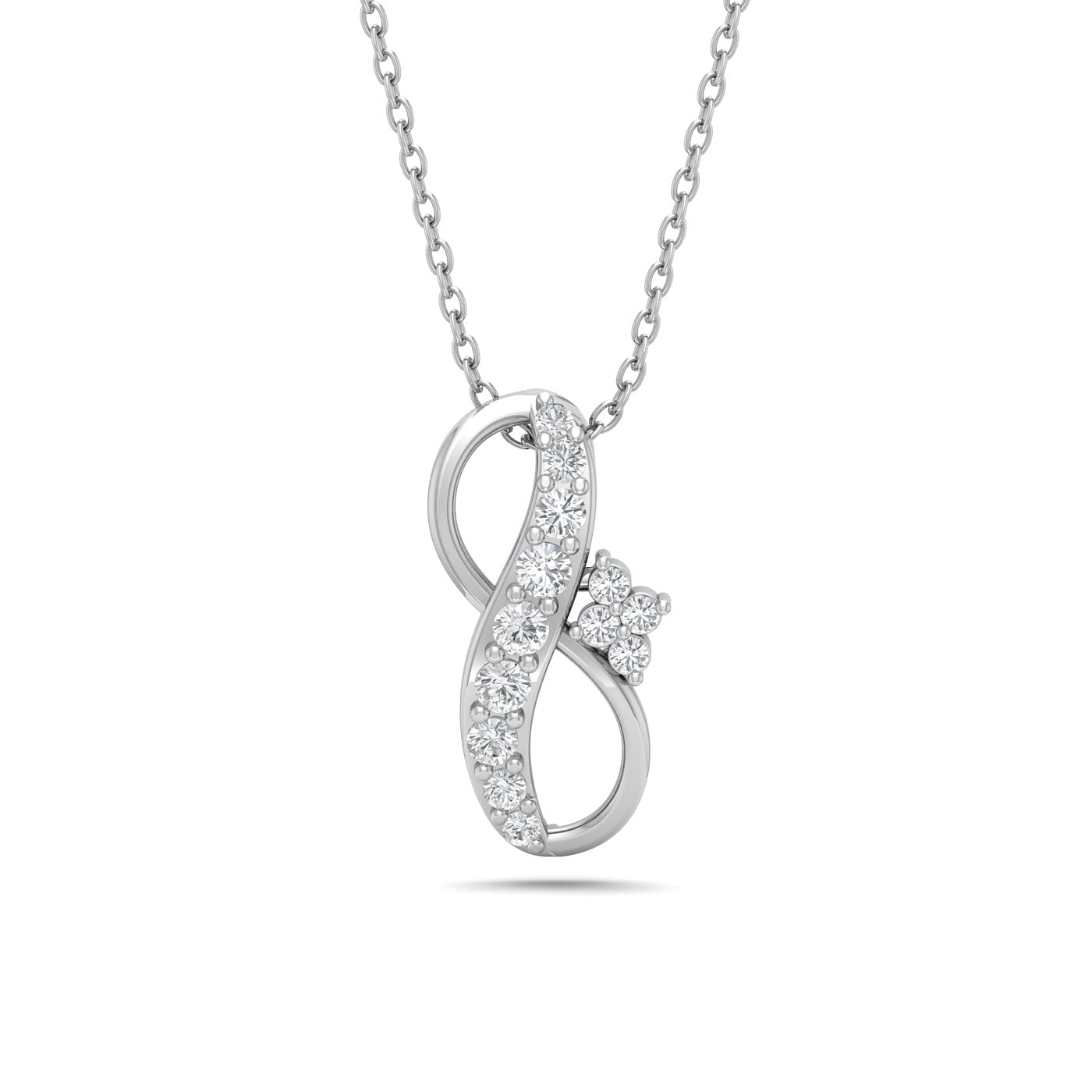 White gold Infinity Diamond Luxury Pendant