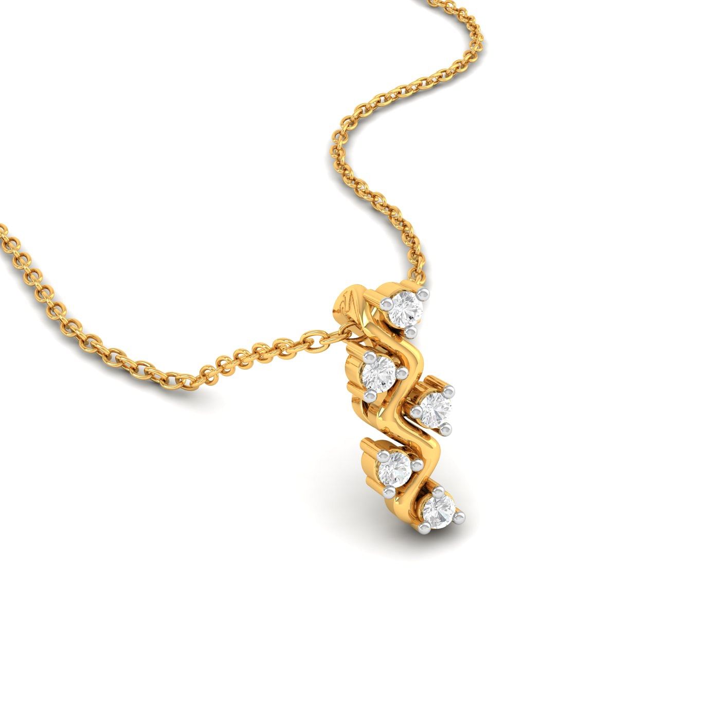 Yellow gold Flicker Fancy Diamond Pendant