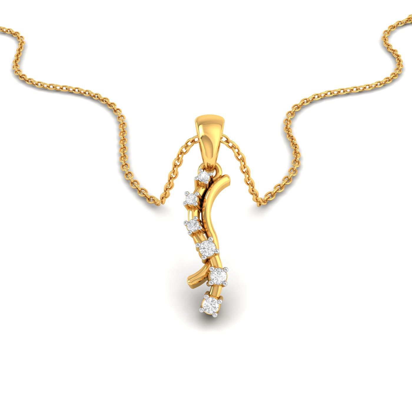 yellow gold Penelope Diamond Pendant