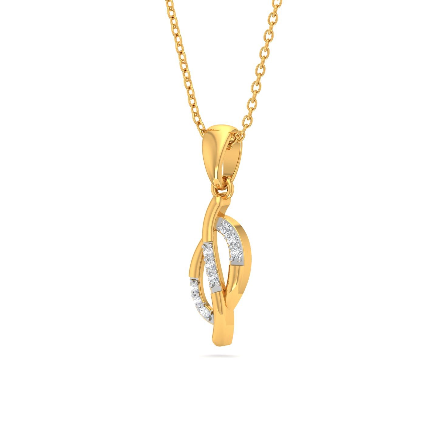 Yellow gold Mila Delicate Diamond Pendant