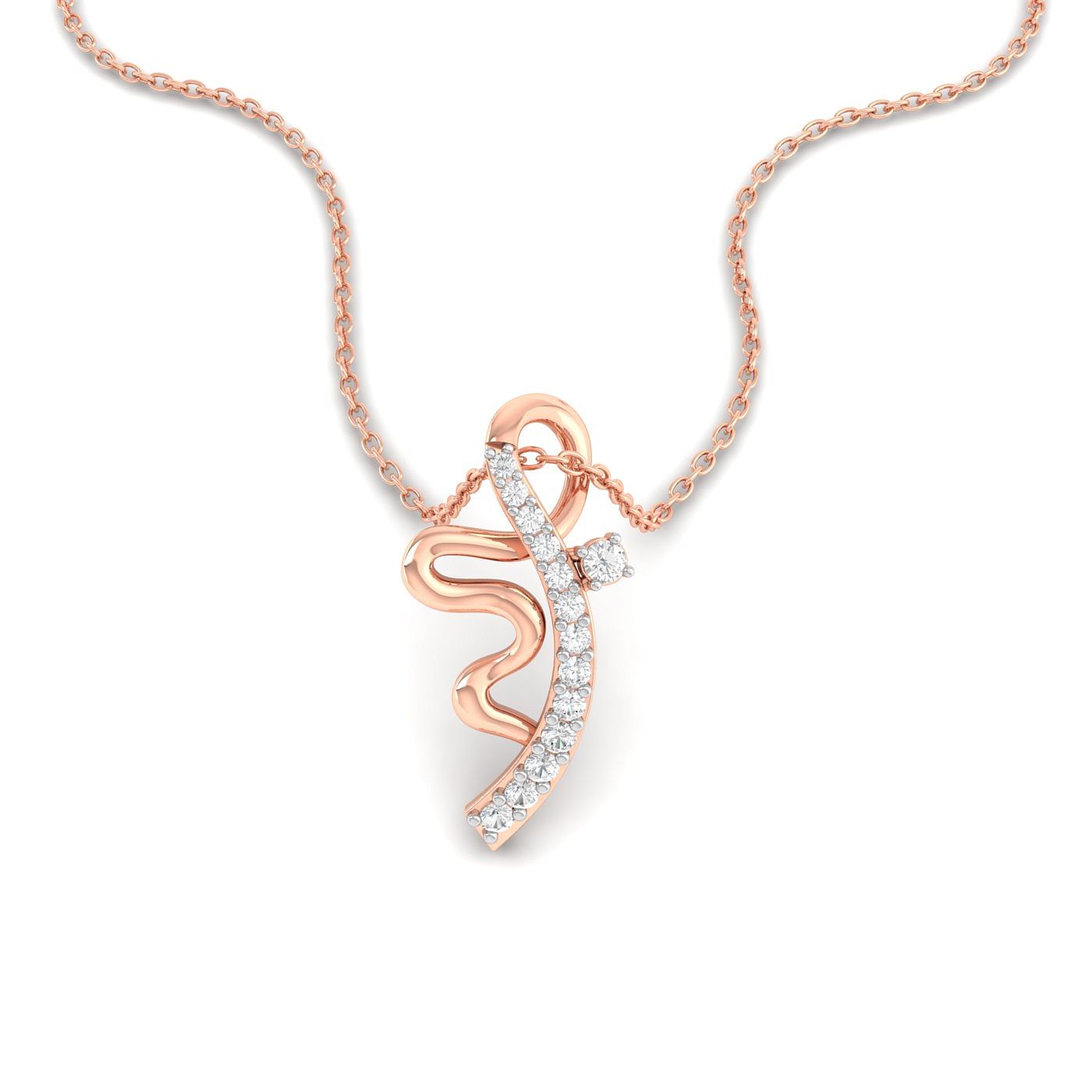 Rose gold Cleo Stunning Diamond Pendant