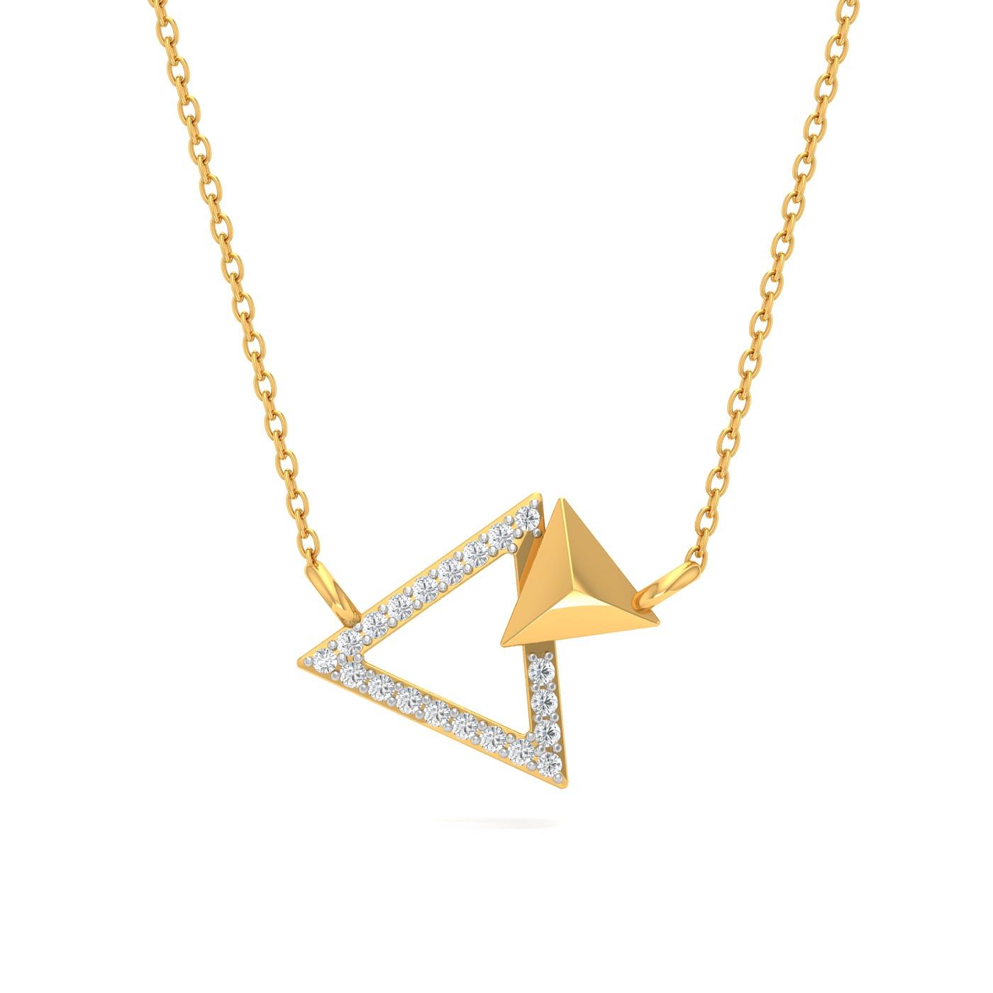 Yellow gold Zivah Delicate Diamond Pendant