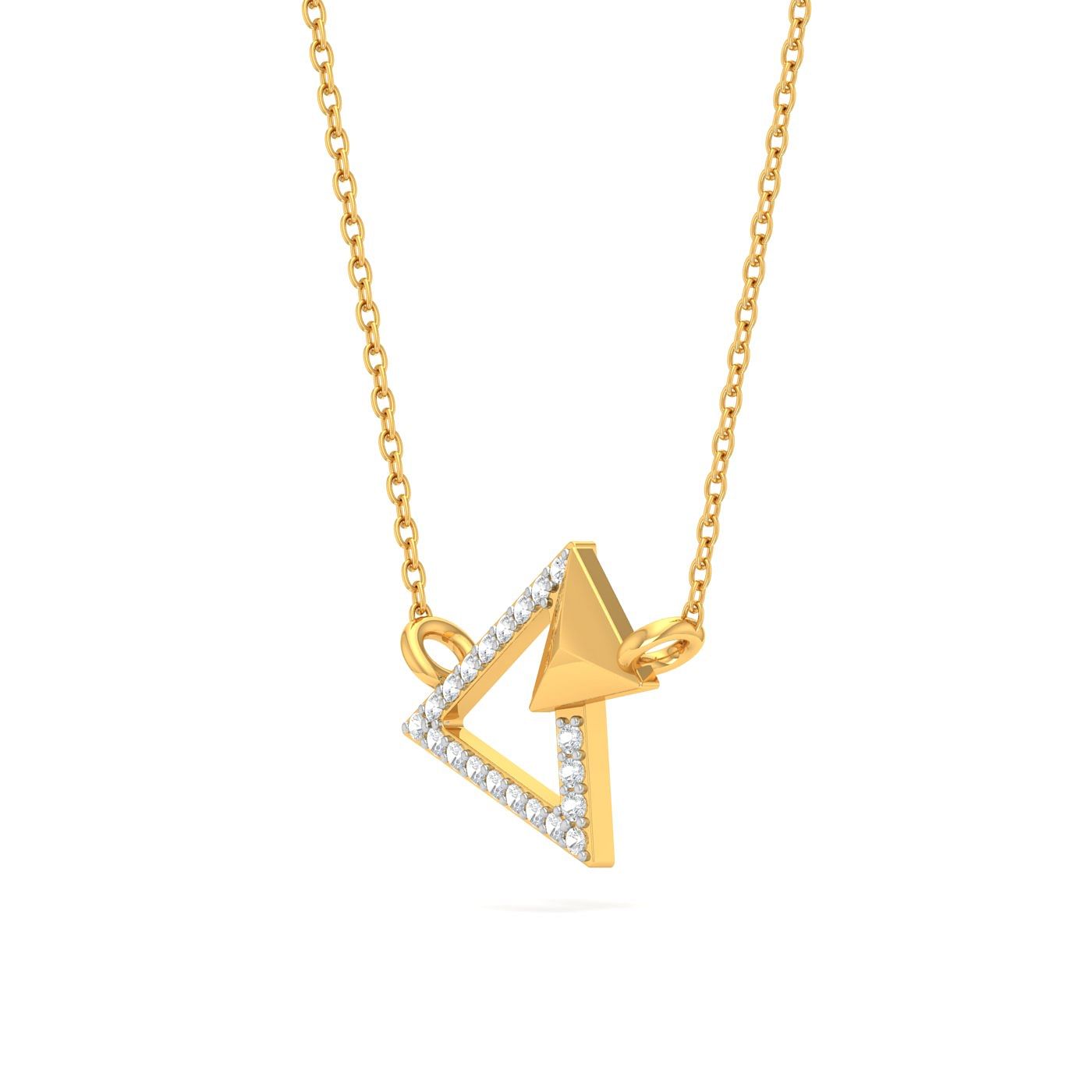 Yellow gold Zivah Delicate Diamond Pendant