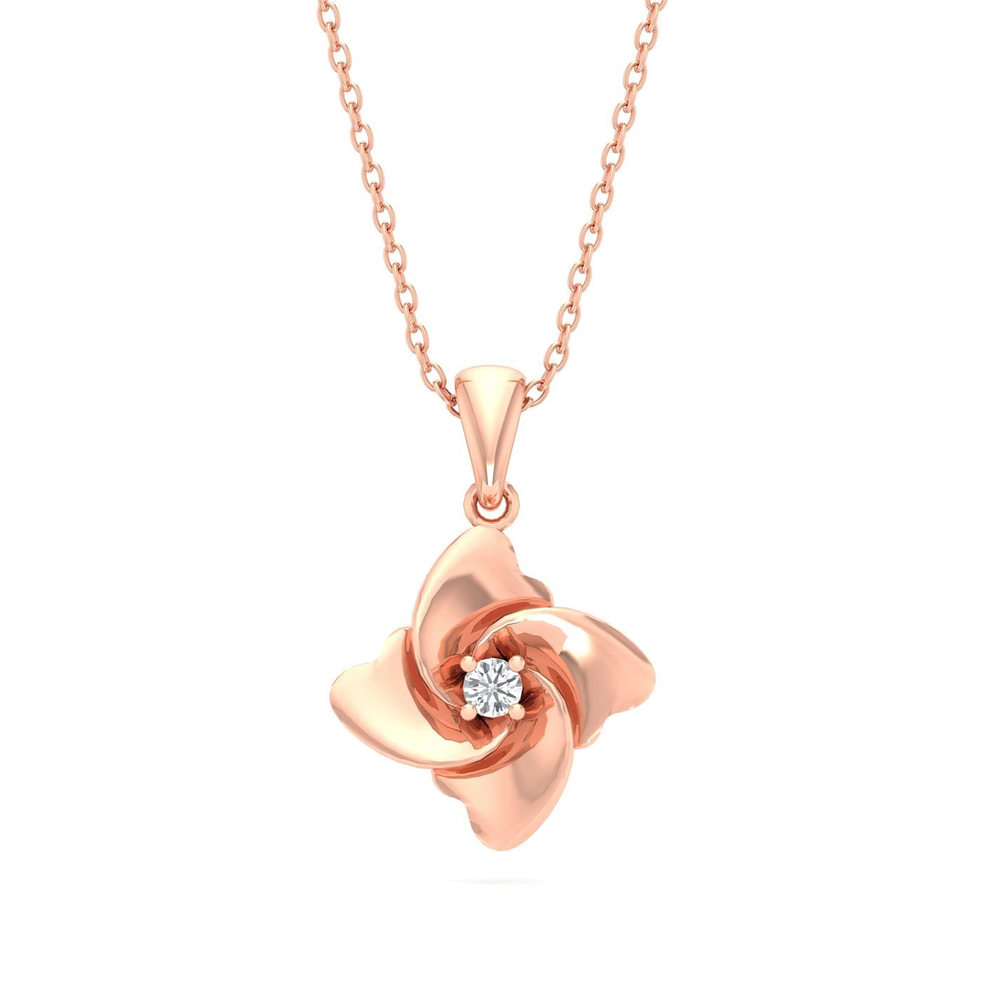 Rose gold Rosa Diamond Pendant