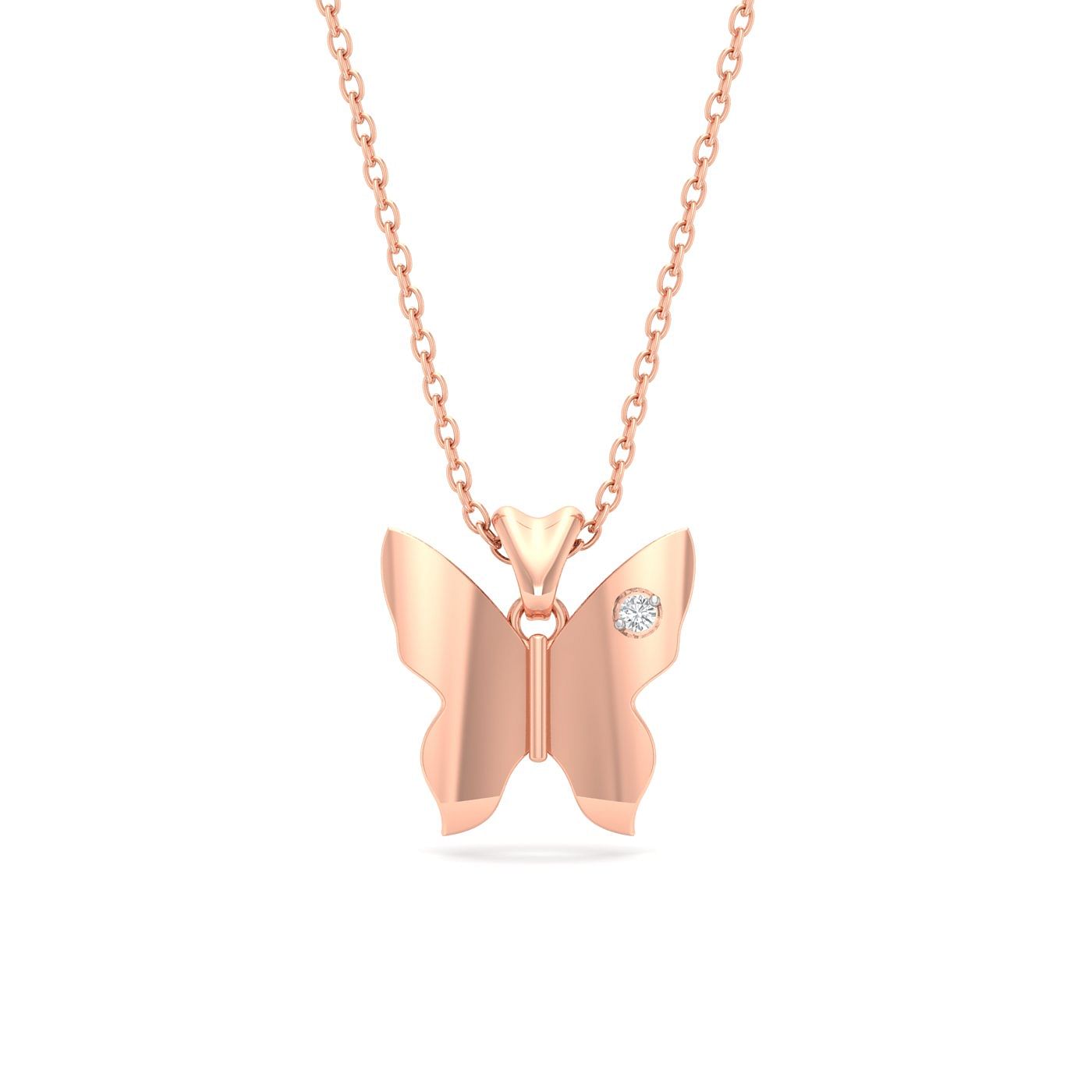 Rose gold Mariposa Diamond Pendant
