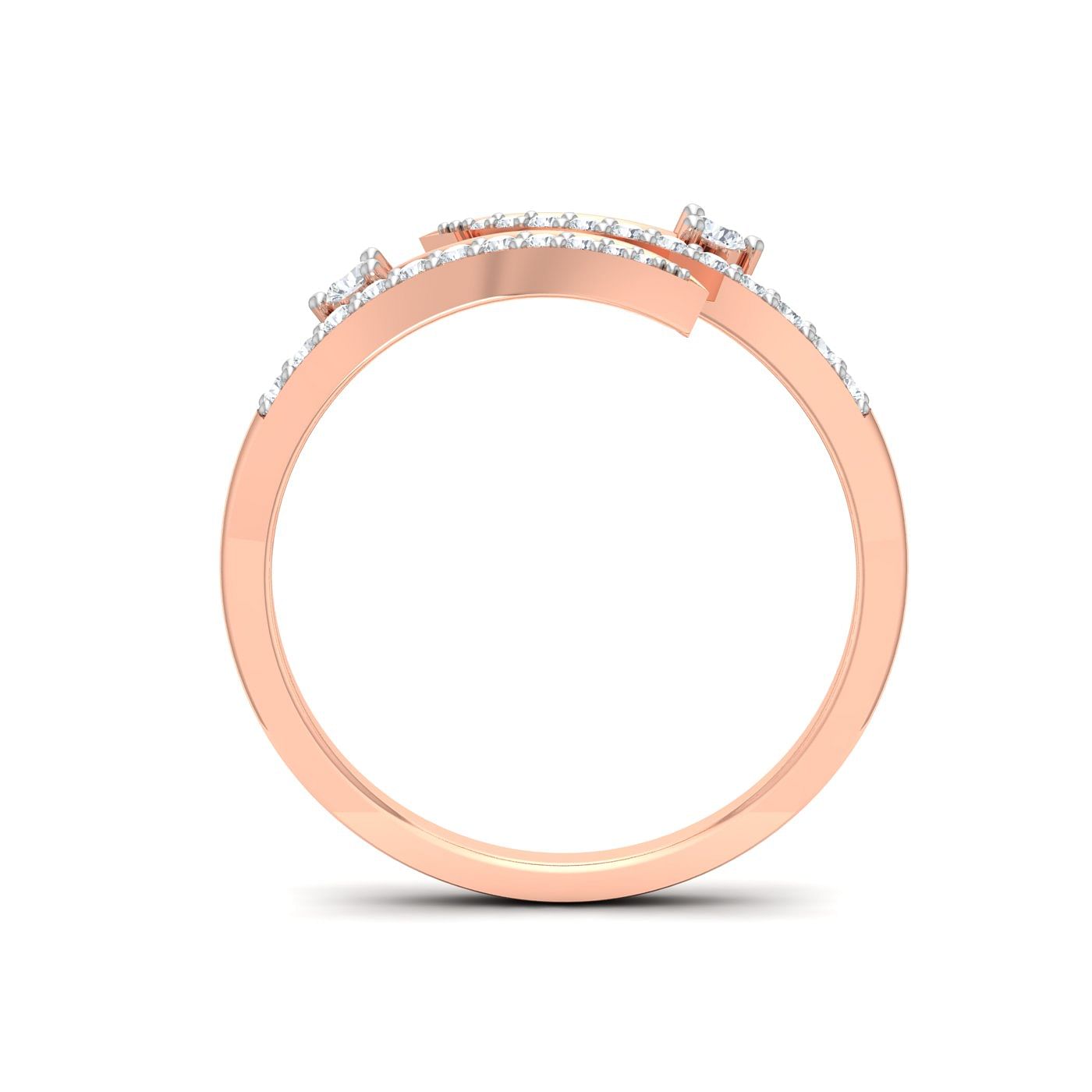 modern diamond ring designs in rose gold