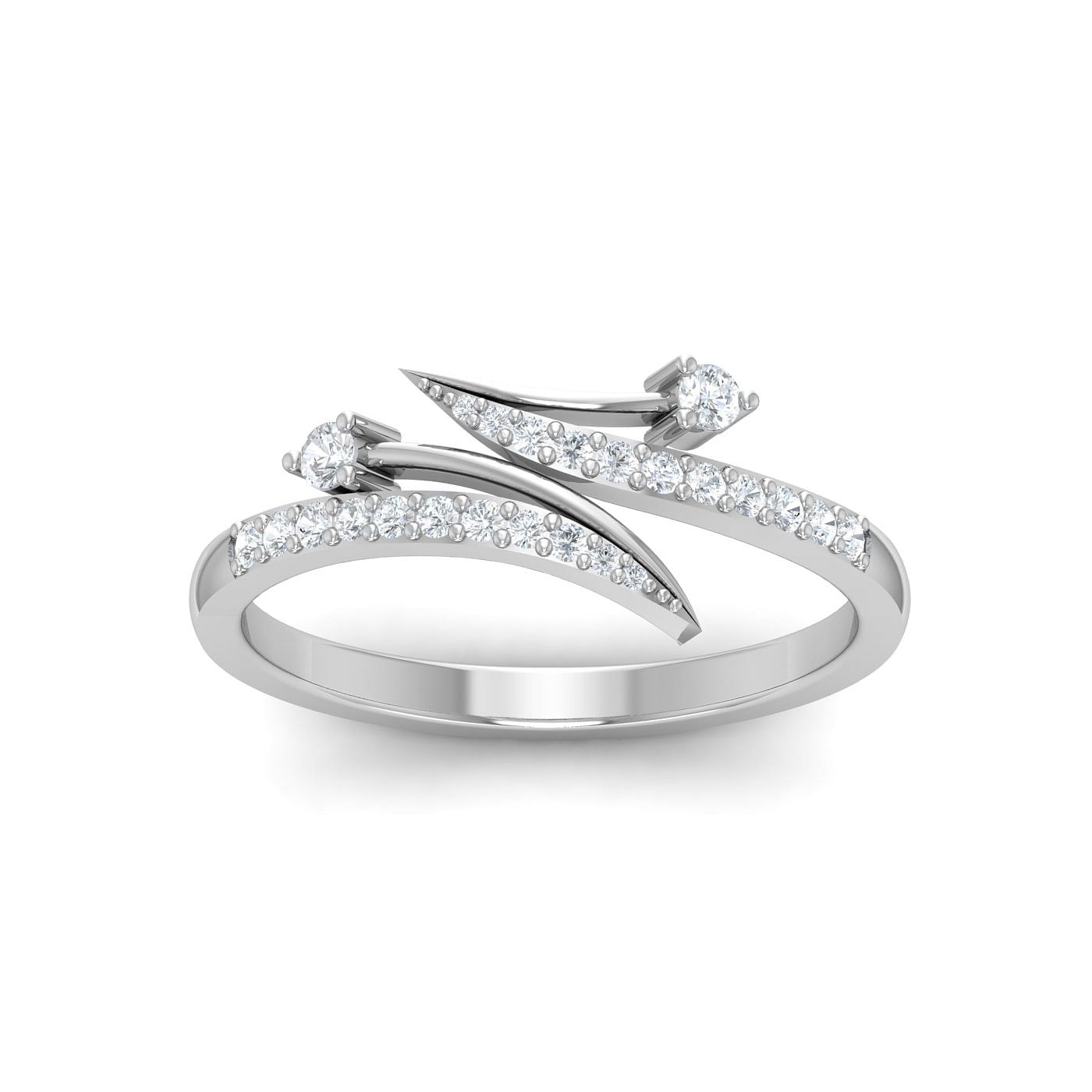 modern diamond ring designs in white gold